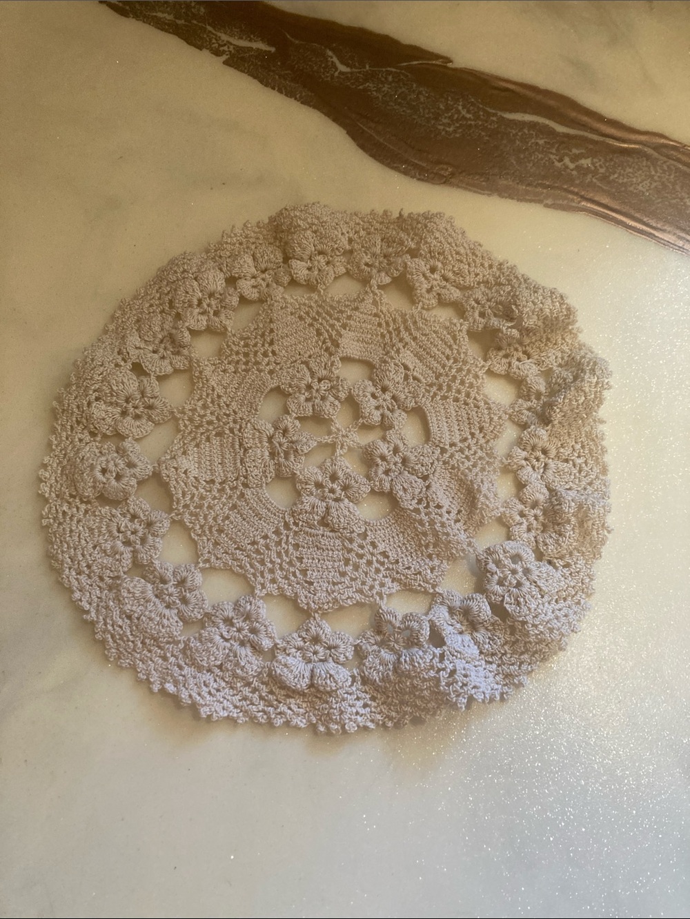 3/$10 BUNDLE SALE. Crocheted Cream Doily